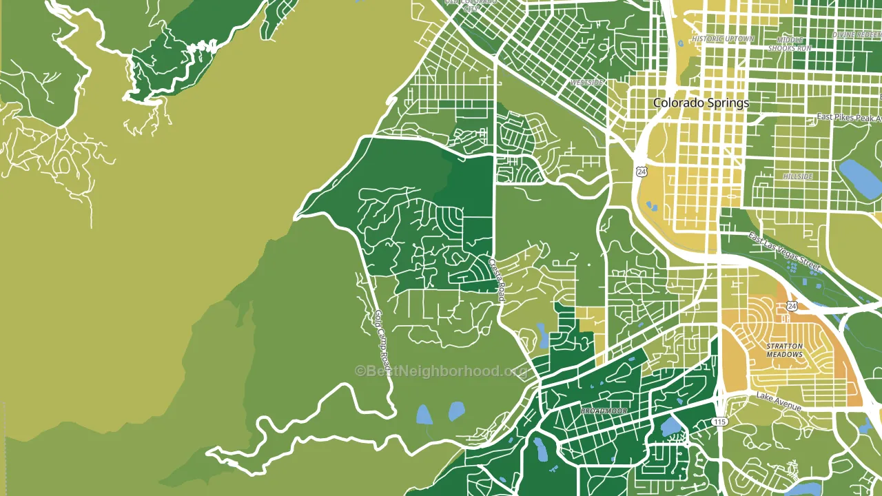 Old Colorado City, Colorado Springs, CO block-group voter-turnout map