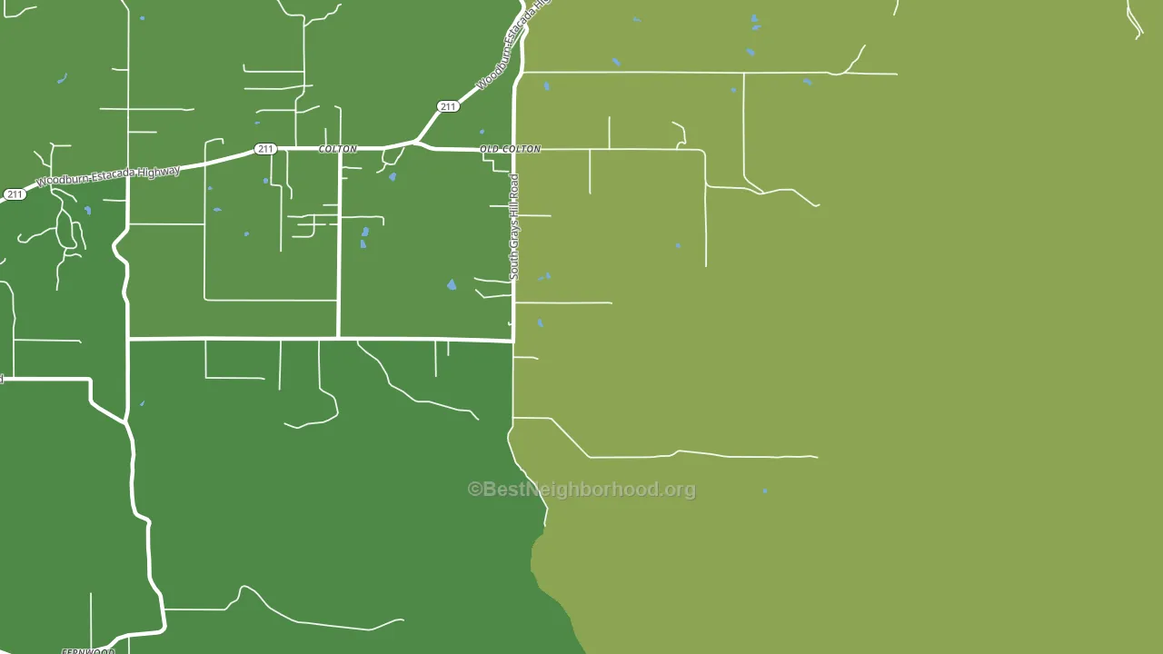 Old Colton, OR block-group voter-turnout map