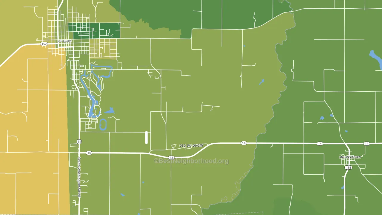 Old Du Quoin, IL block-group voter-turnout map