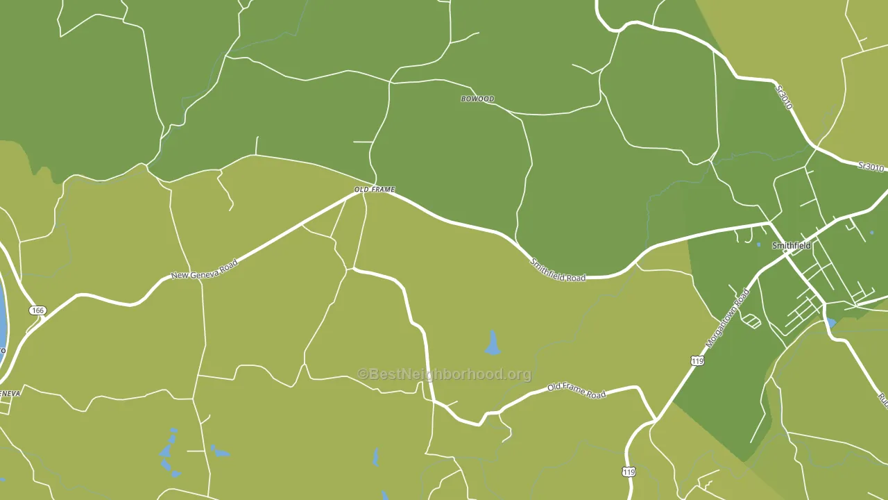 Old Frame, PA block-group voter-turnout map