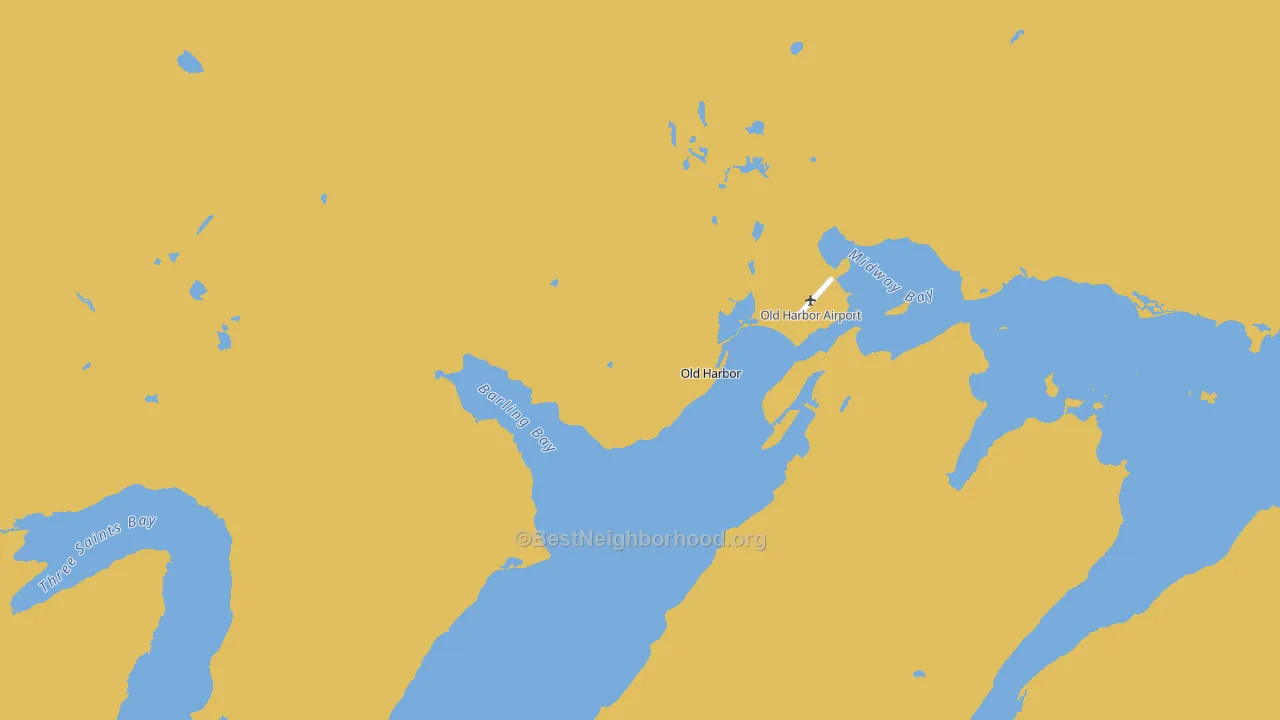 Old Harbor, AK block-group voter-turnout map