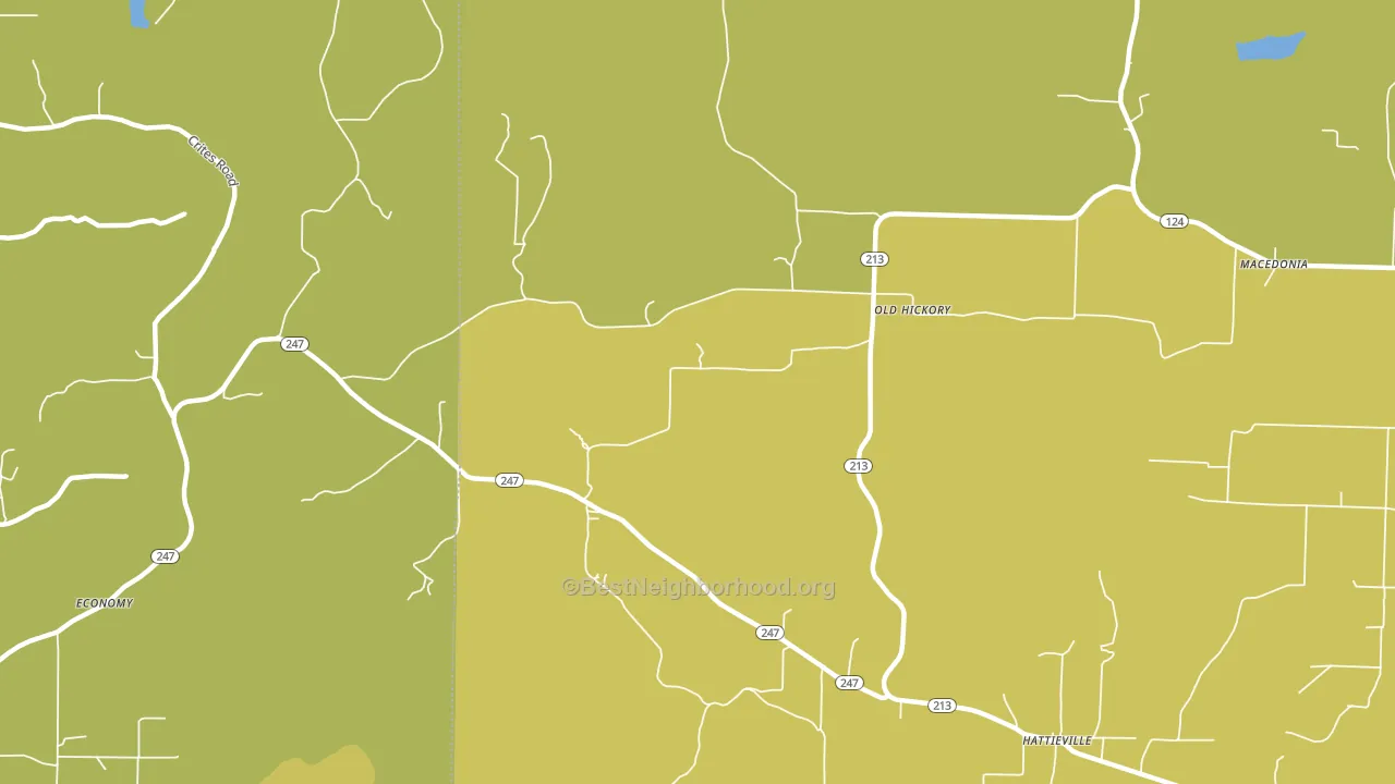Old Hickory, AR block-group voter-turnout map