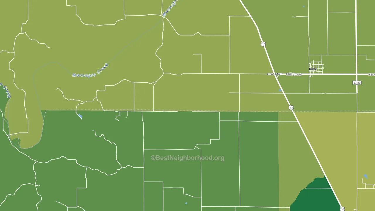 Old Kane, IL block-group voter-turnout map