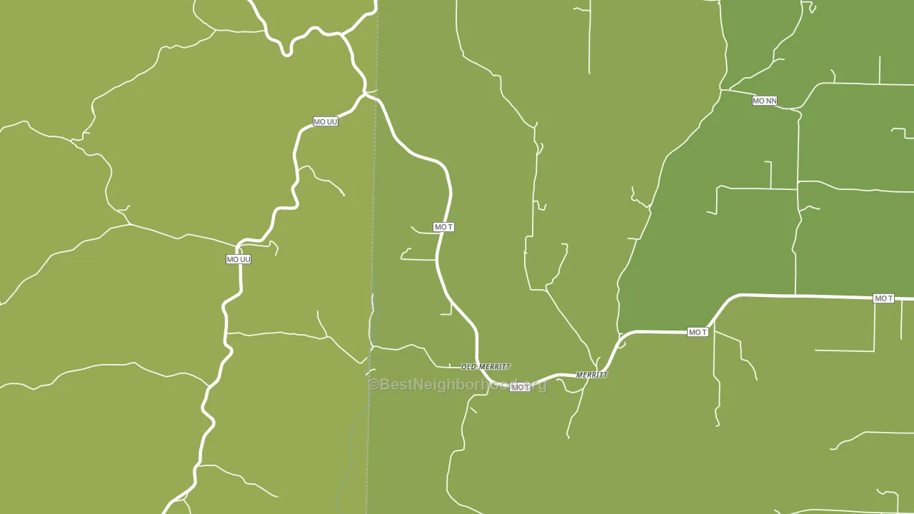 Old Merritt, MO block-group voter-turnout map