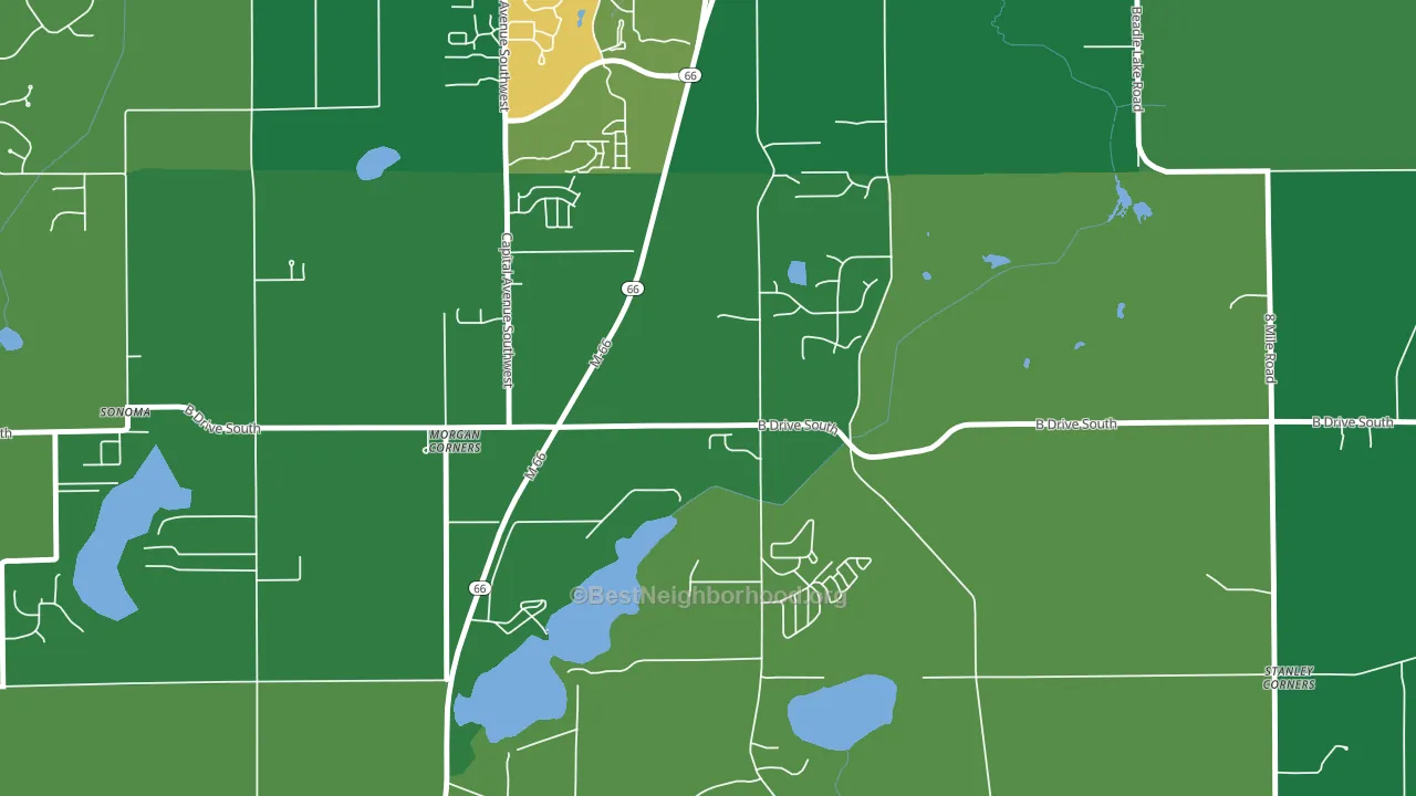 Old Mill Gardens, MI block-group voter-turnout map