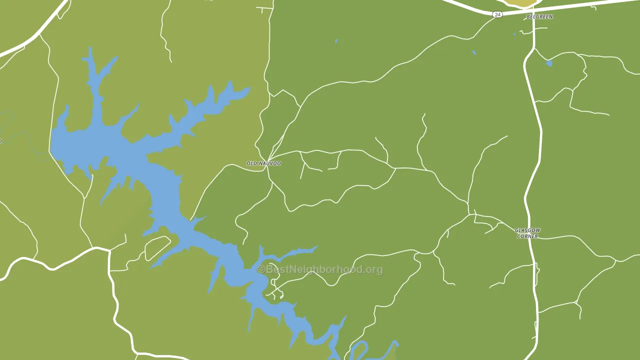 Old Nauvoo, AL block-group voter-turnout map