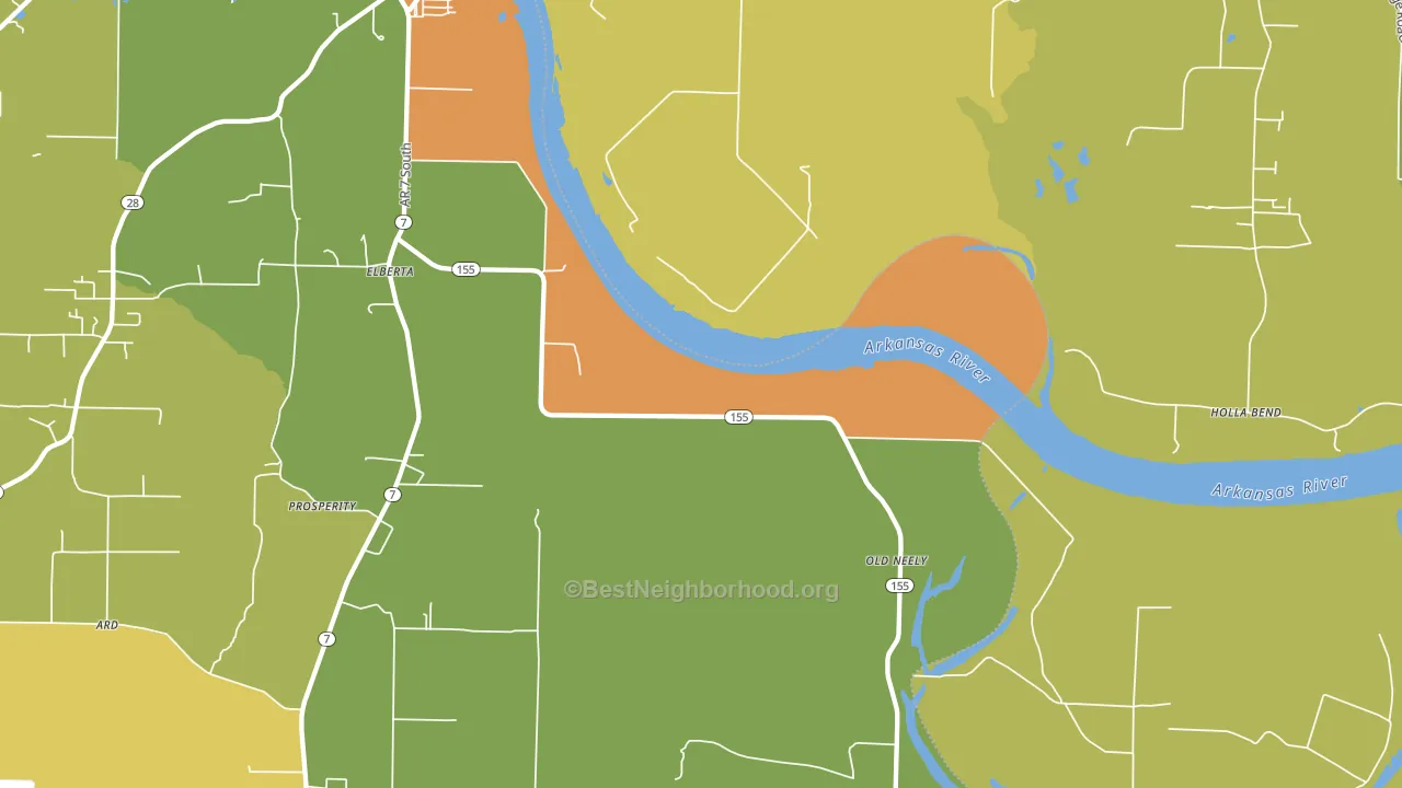 Old Neely, AR block-group voter-turnout map