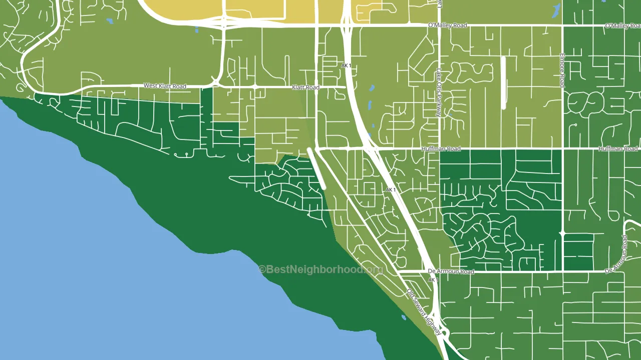 Old Seward-Oceanview, Anchorage, AK block-group voter-turnout map