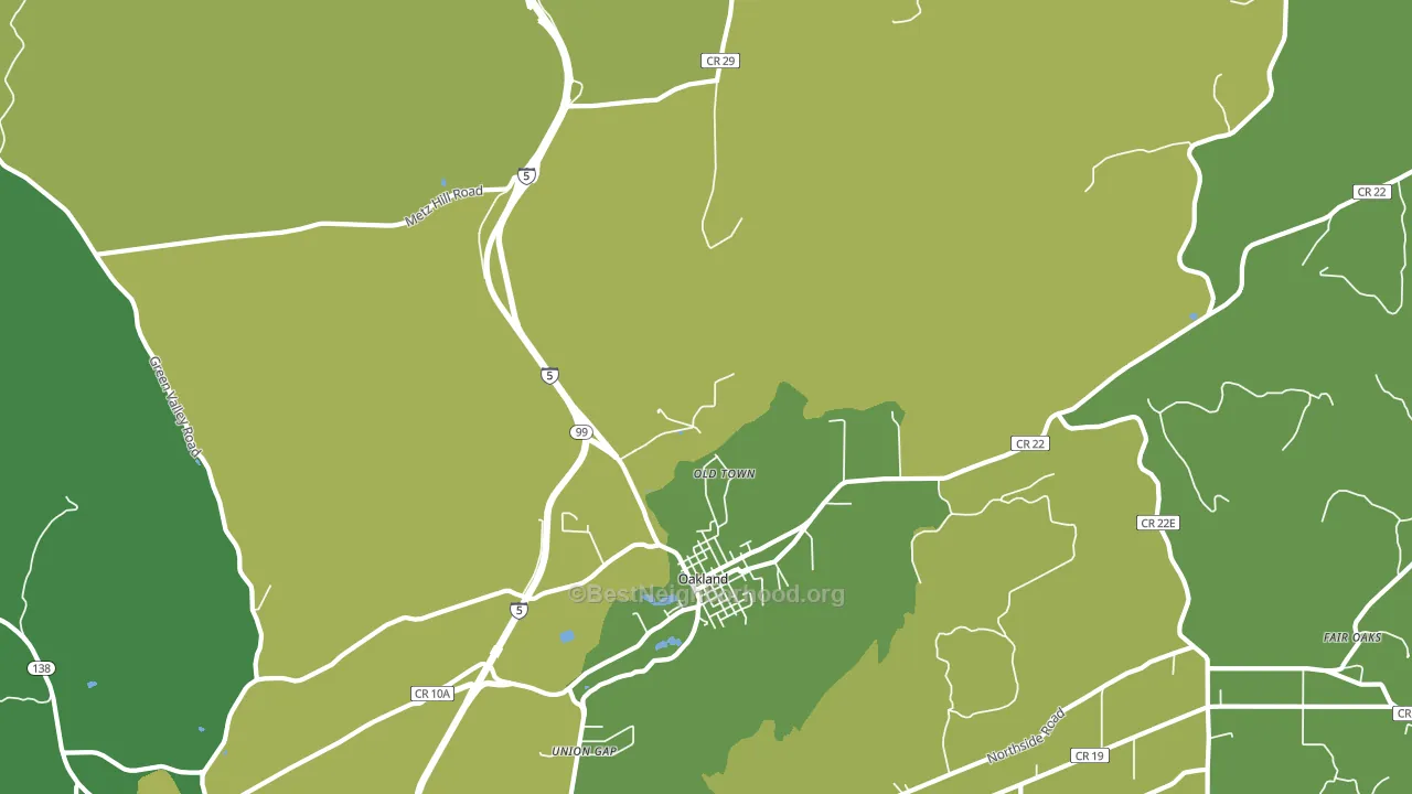 Old Town, OR block-group voter-turnout map