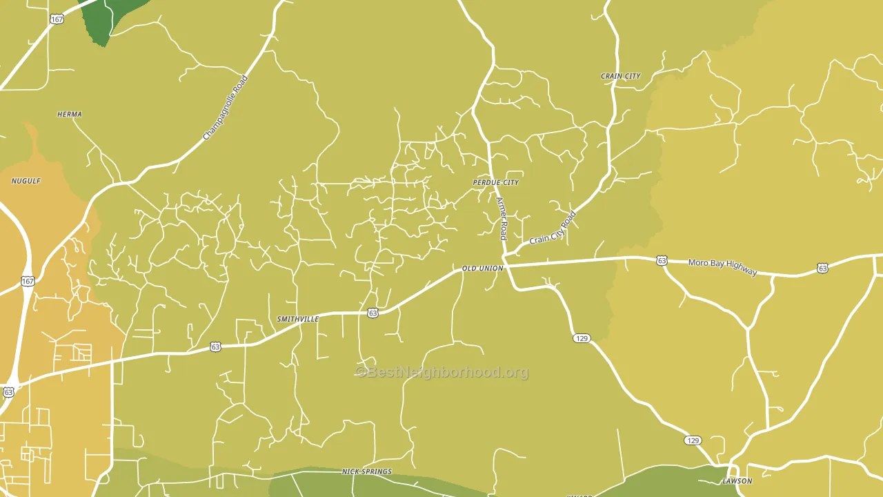 Old Union, AR block-group voter-turnout map