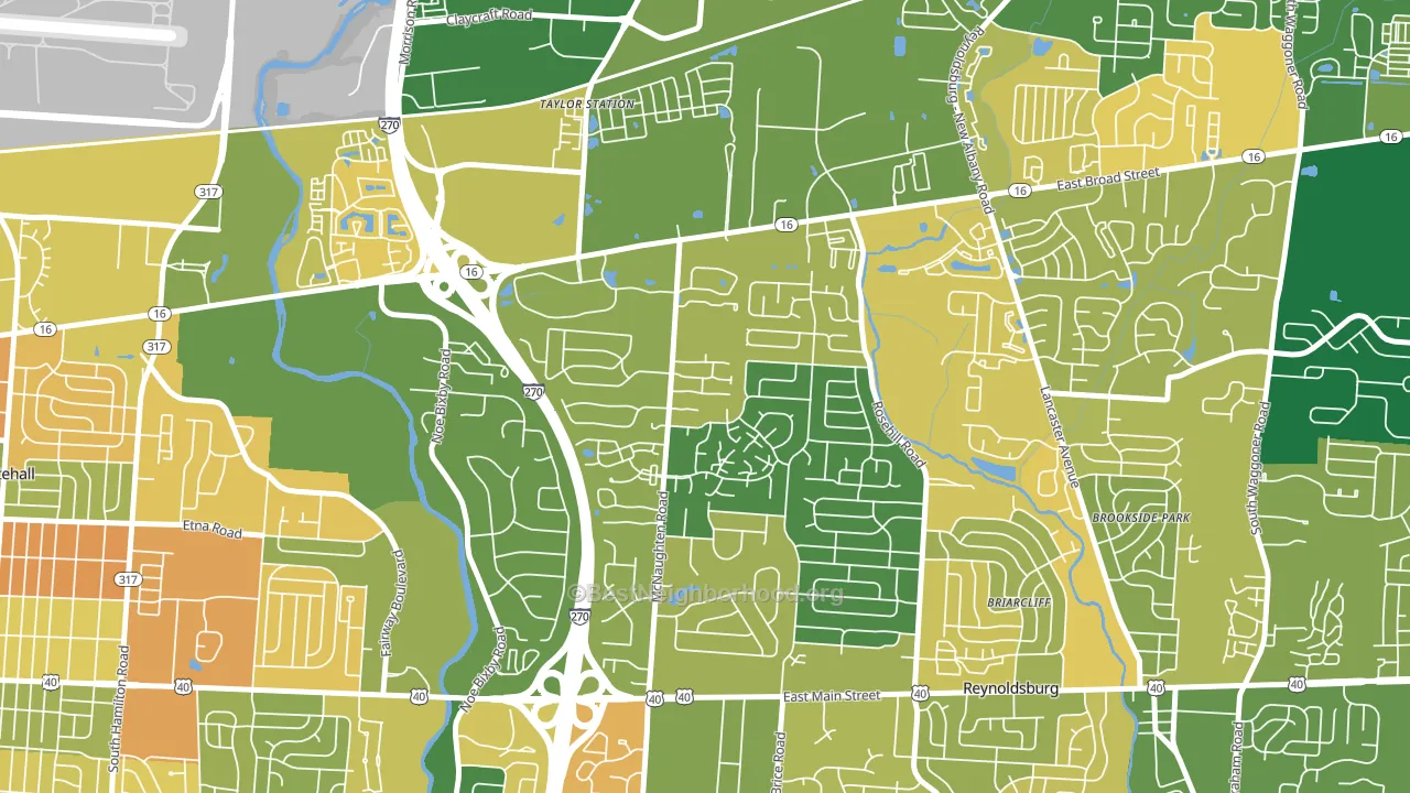 Olde Orchard, Columbus, OH block-group voter-turnout map