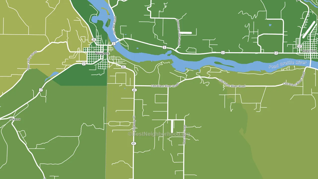 Oldtown, ID block-group voter-turnout map