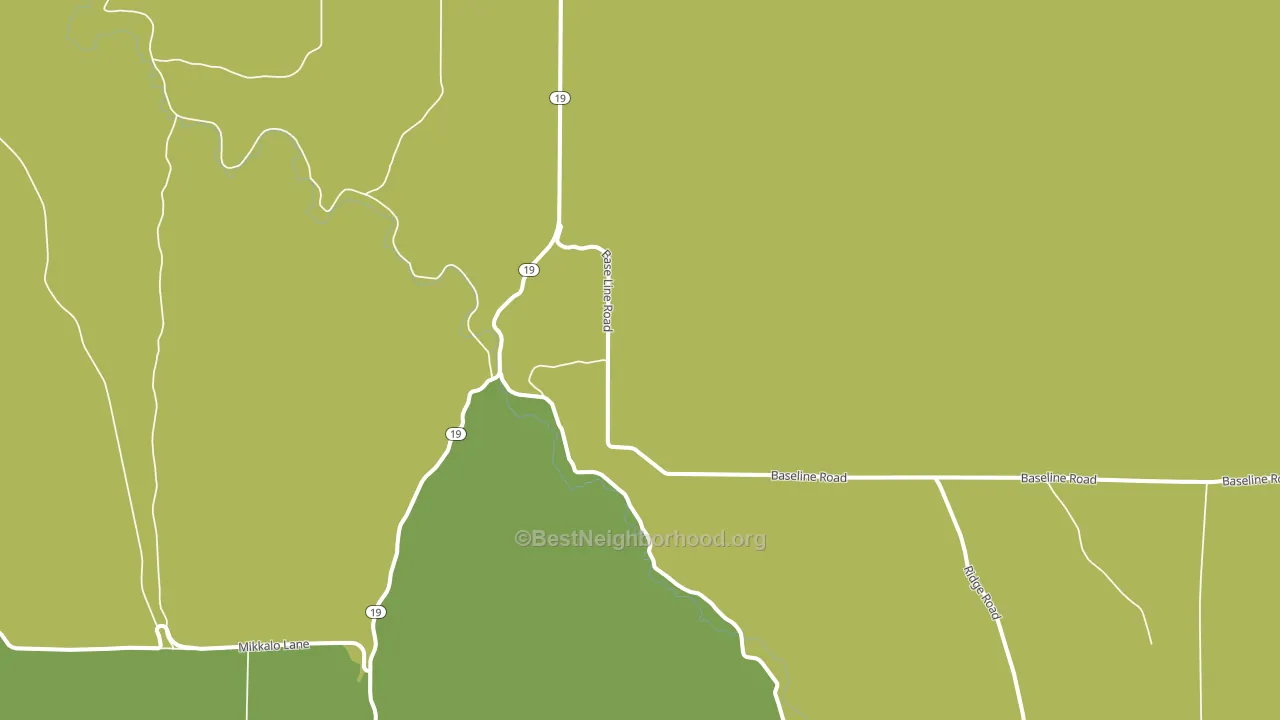 Olex, OR block-group voter-turnout map