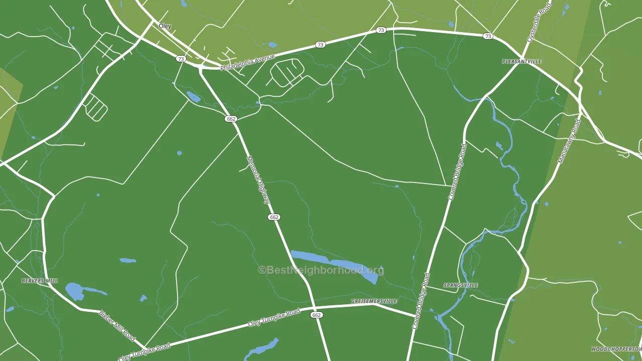 Oley Furnace, PA block-group voter-turnout map