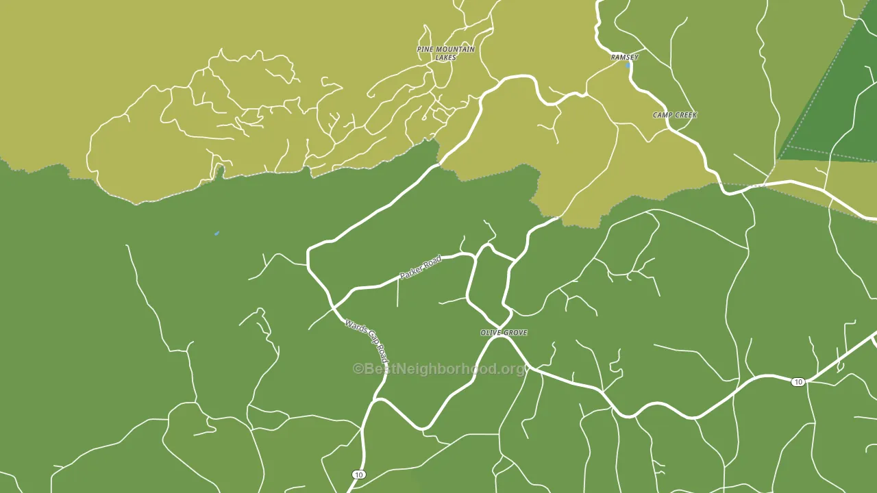 Olive Grove, NC block-group voter-turnout map