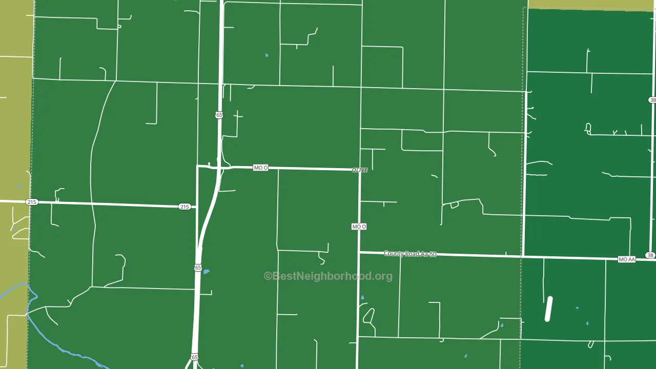 Olive, MO block-group voter-turnout map