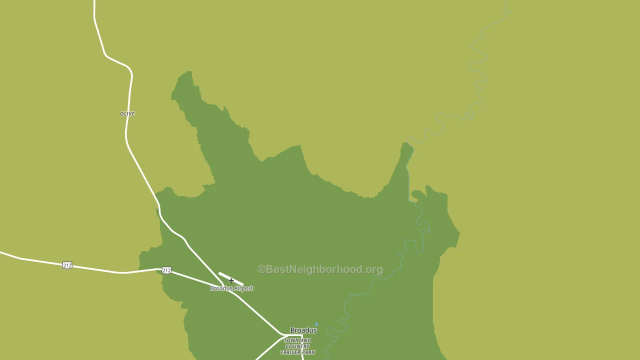 Olive, MT block-group voter-turnout map