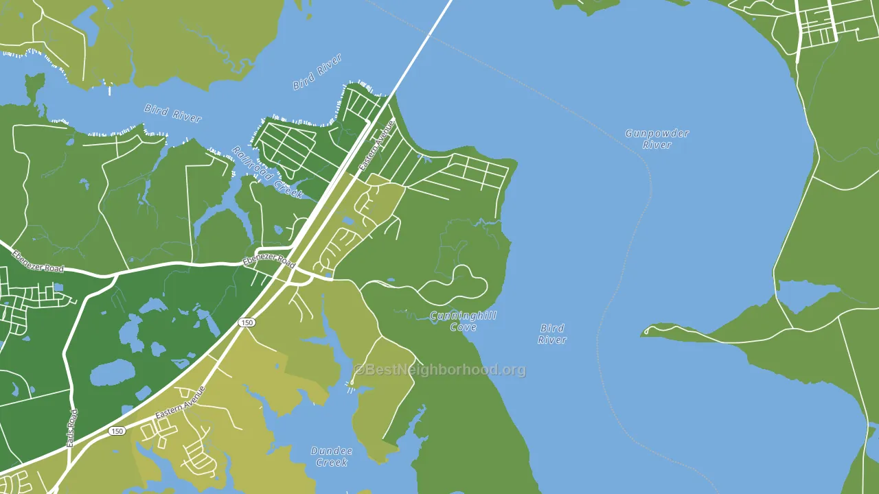 Oliver Beach, MD block-group voter-turnout map