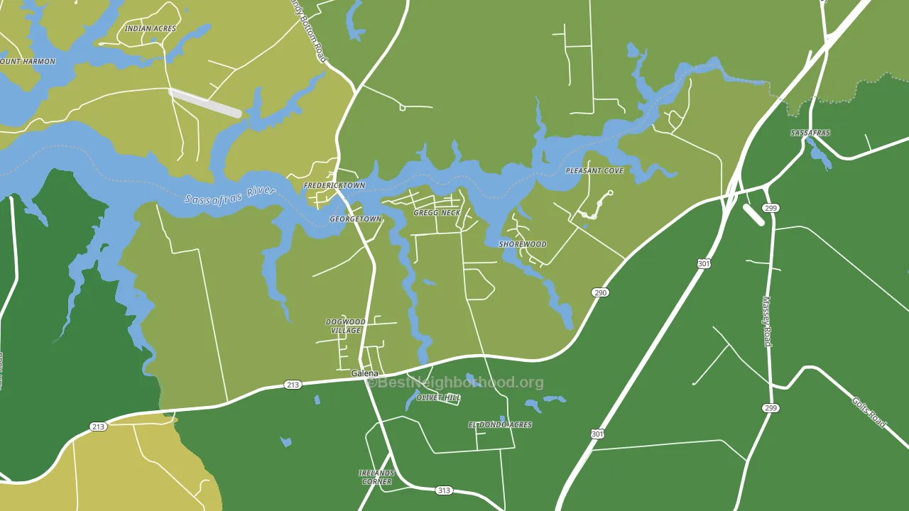 Olivet Hill, MD block-group voter-turnout map
