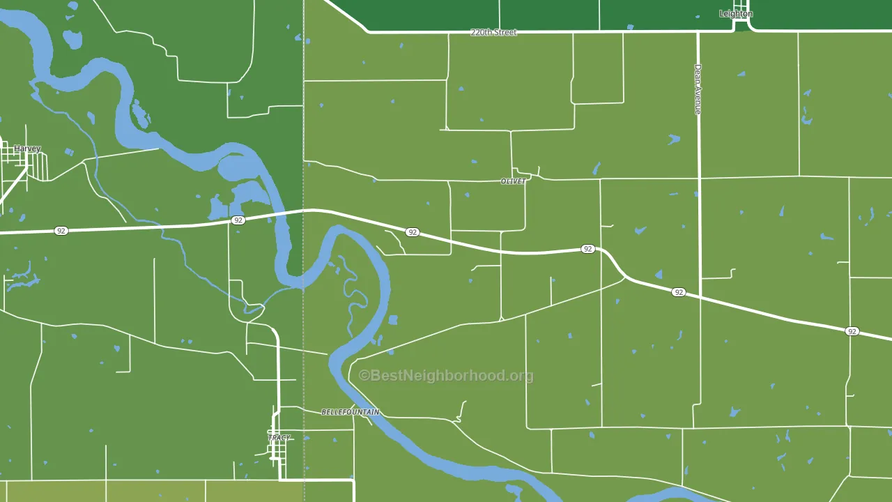 Olivet, IA block-group voter-turnout map