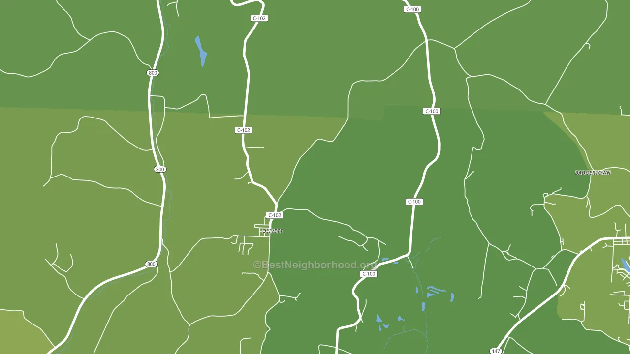 Olivett, OH block-group voter-turnout map