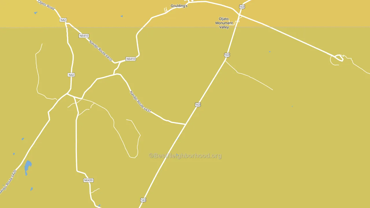 Oljato-Monument Valley, AZ block-group voter-turnout map