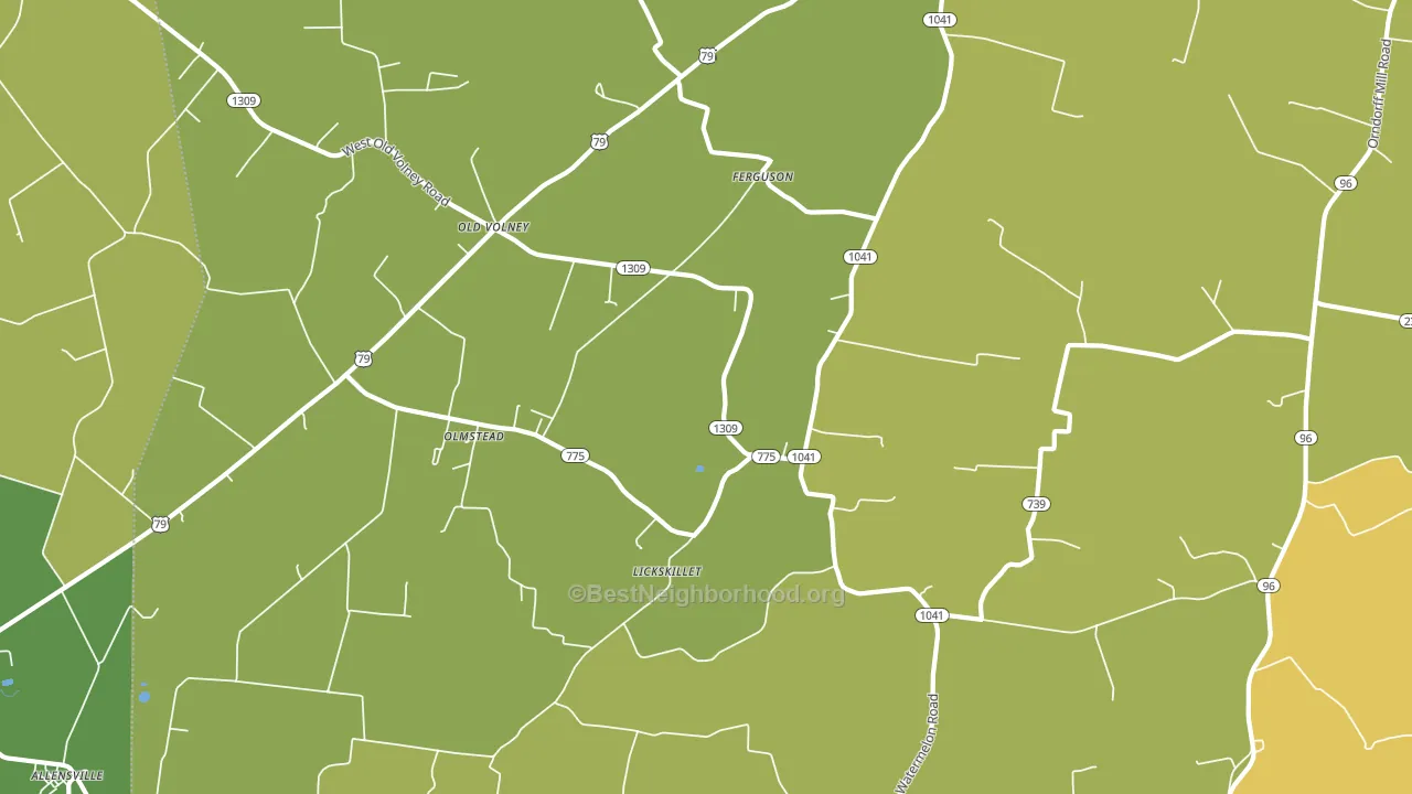 Olmstead, KY block-group voter-turnout map