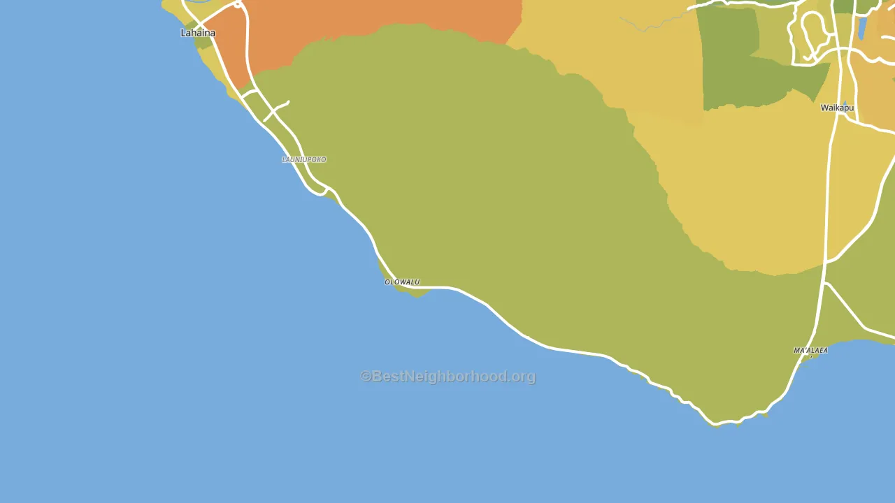 Olowalu, HI block-group voter-turnout map