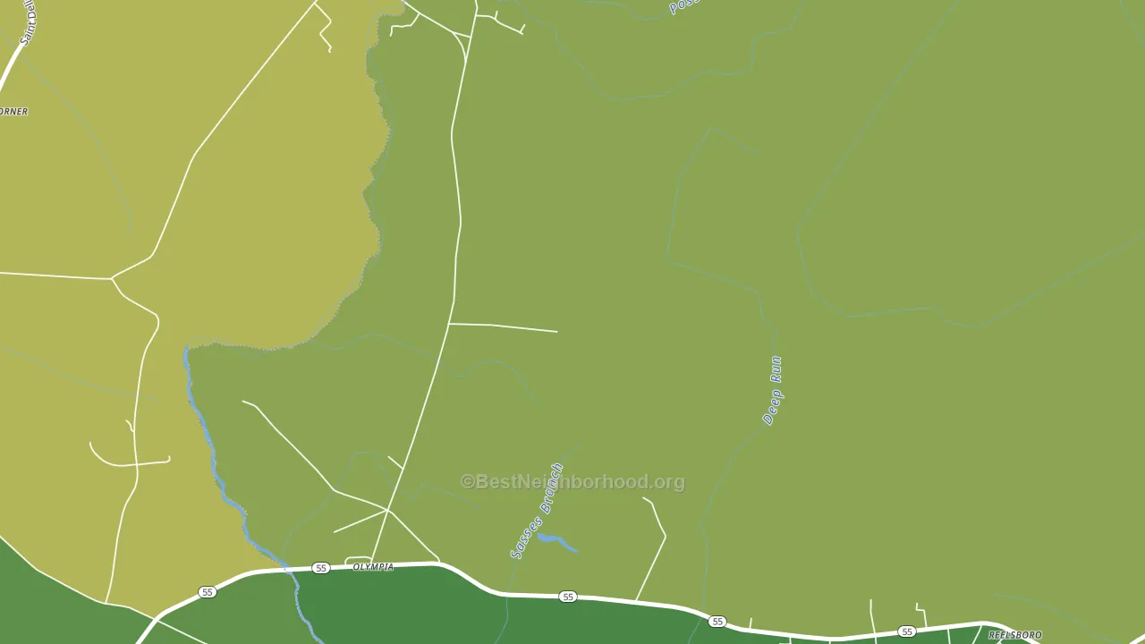 Olympia, NC block-group voter-turnout map