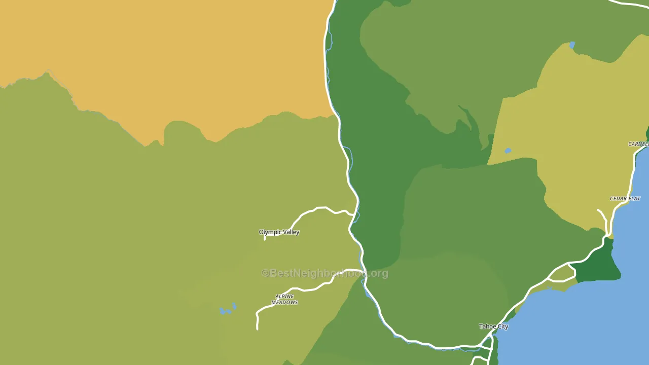 Olympic Valley, CA block-group voter-turnout map