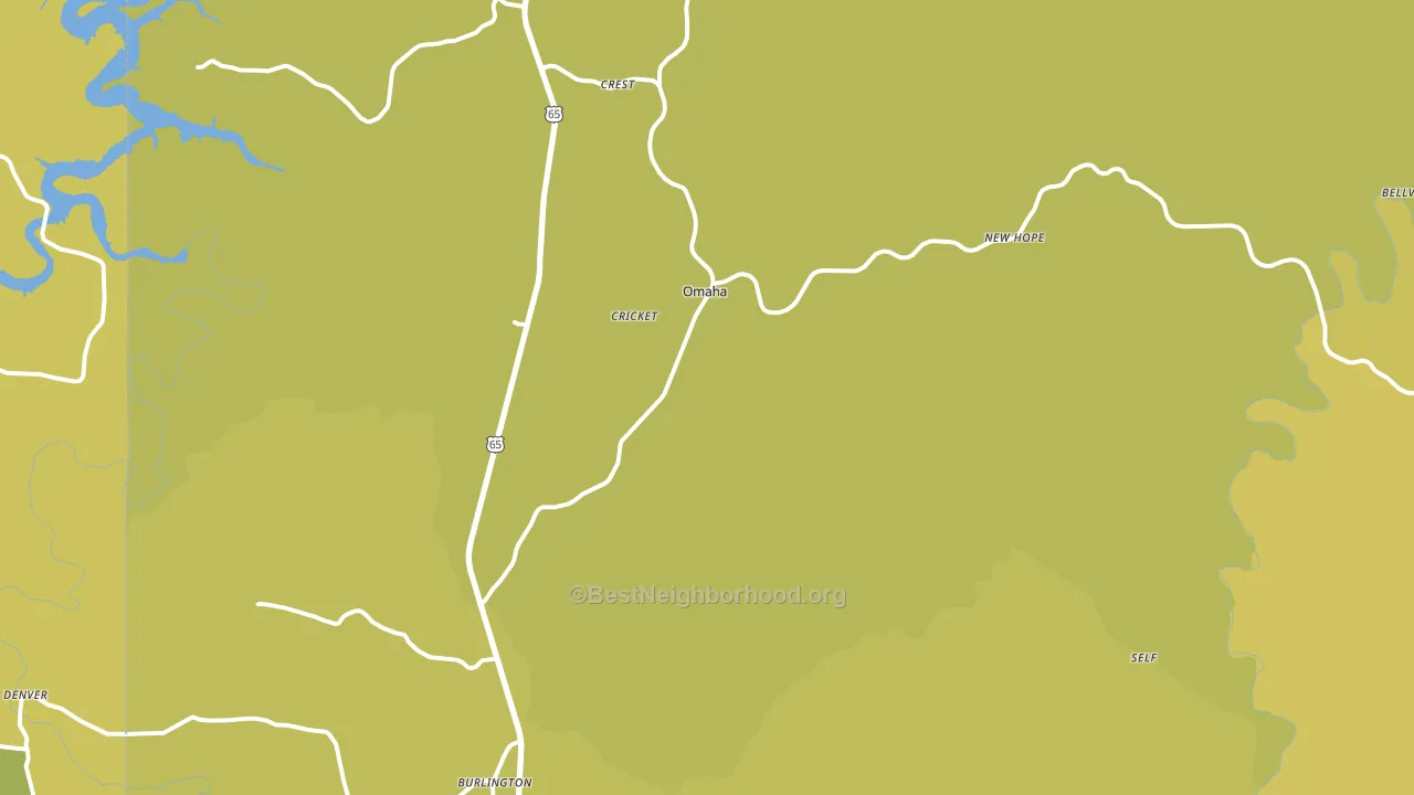 Omaha, AR block-group voter-turnout map