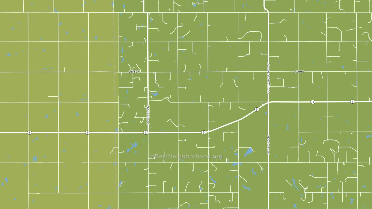 Omega, OK block-group voter-turnout map