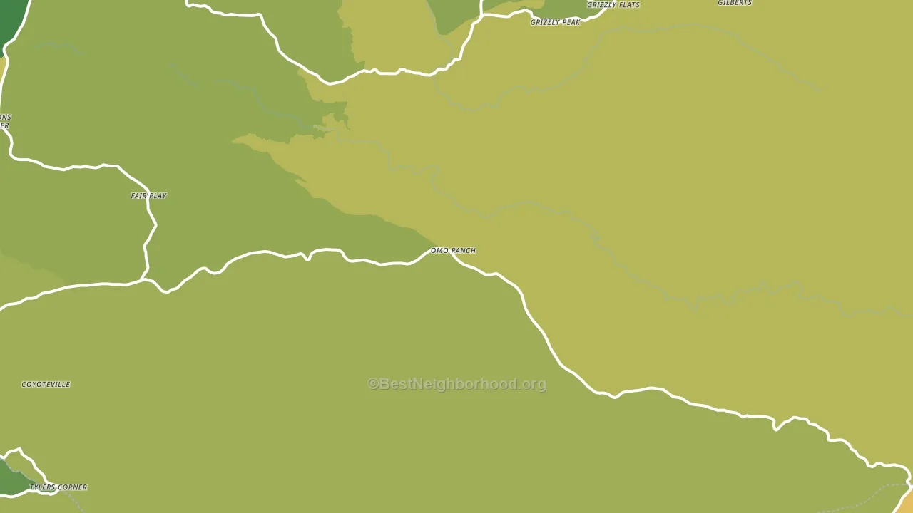 Omo Ranch, CA block-group voter-turnout map