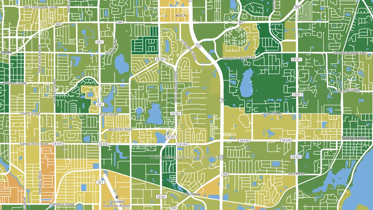 On Top of The World, Clearwater, FL block-group voter-turnout map