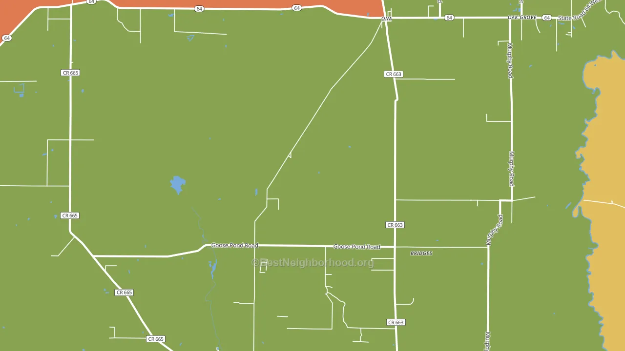 Ona, FL block-group voter-turnout map