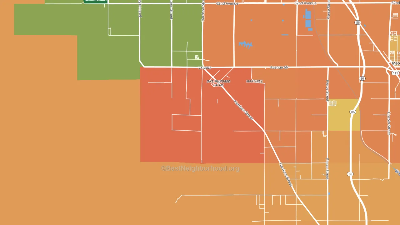 One Hundred Palms, CA block-group voter-turnout map