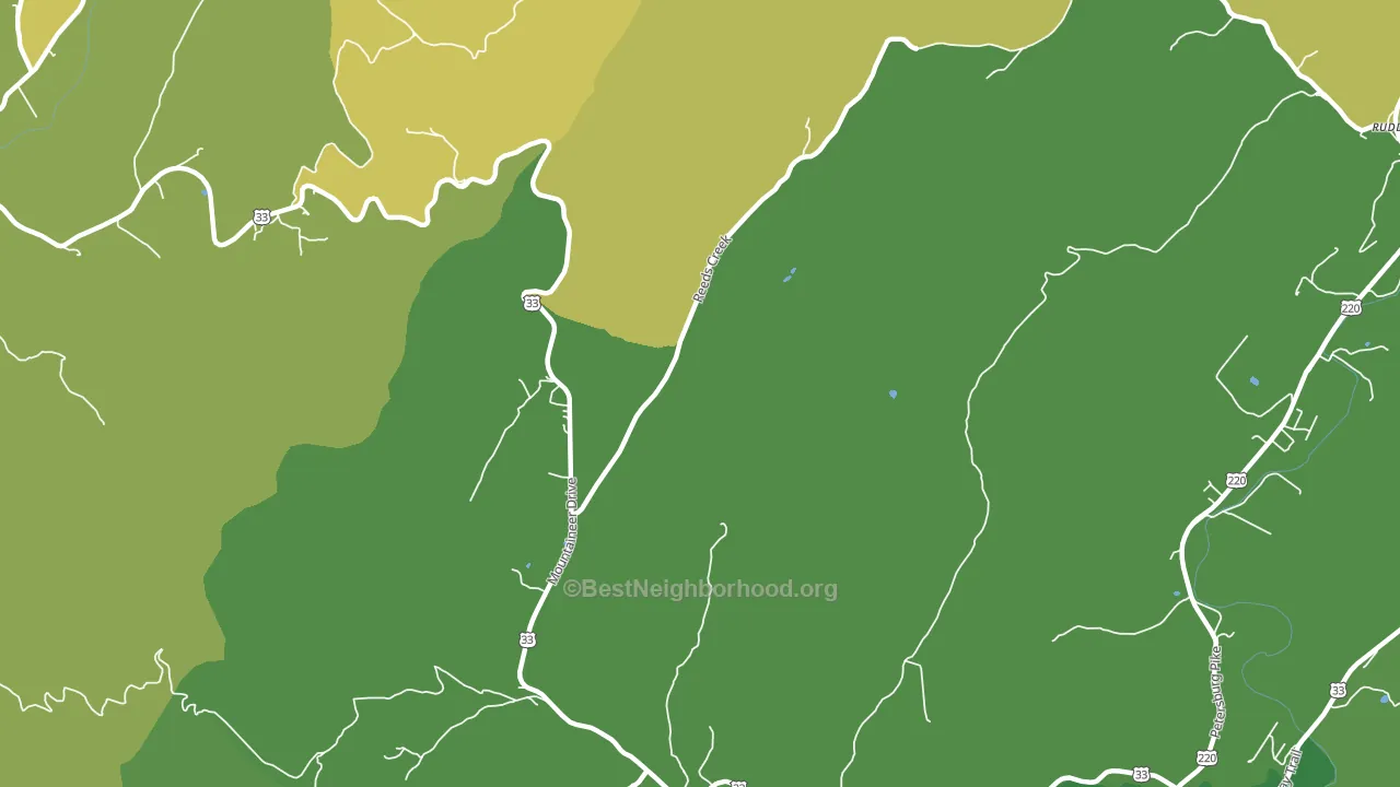 Onego, WV block-group voter-turnout map
