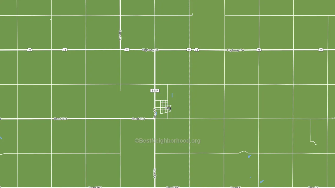 Ong, NE block-group voter-turnout map