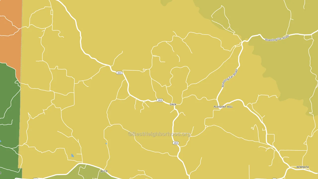 Onia, AR block-group voter-turnout map