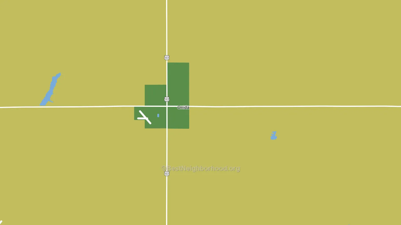 Onida, SD block-group voter-turnout map
