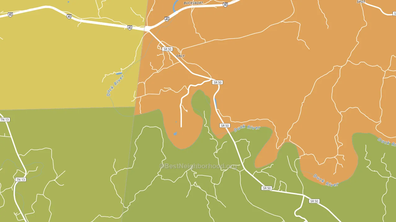 Only, TN block-group voter-turnout map