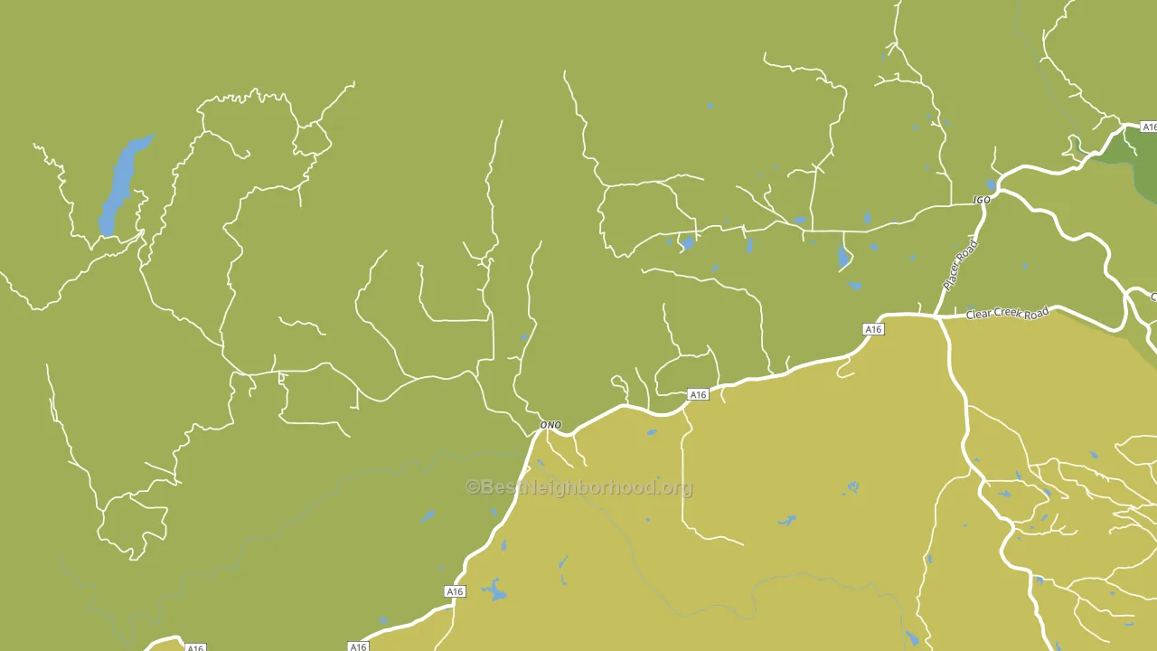 Ono, CA block-group voter-turnout map