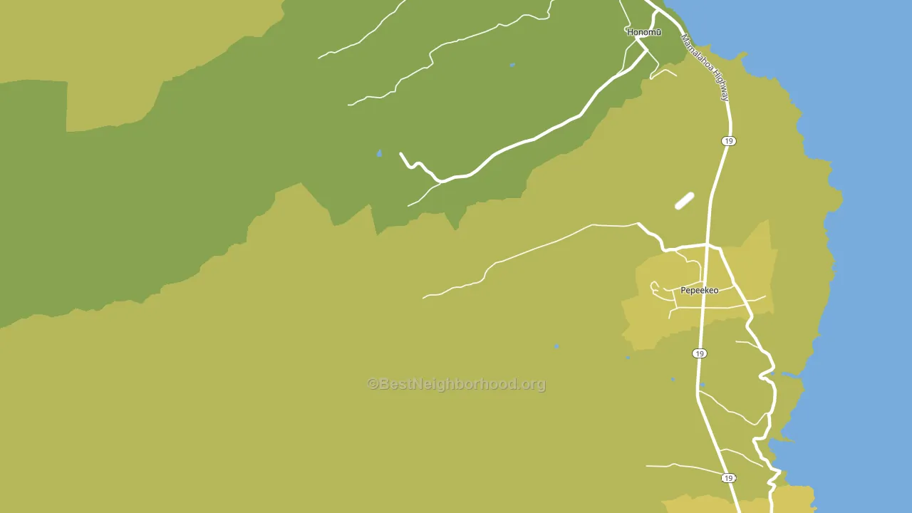 Onomea, HI block-group voter-turnout map