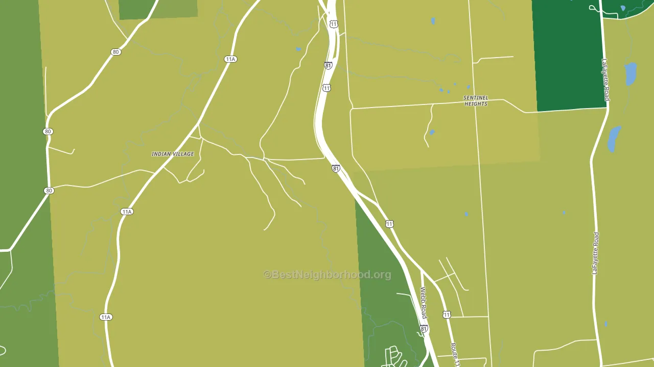 Onondaga, NY block-group voter-turnout map
