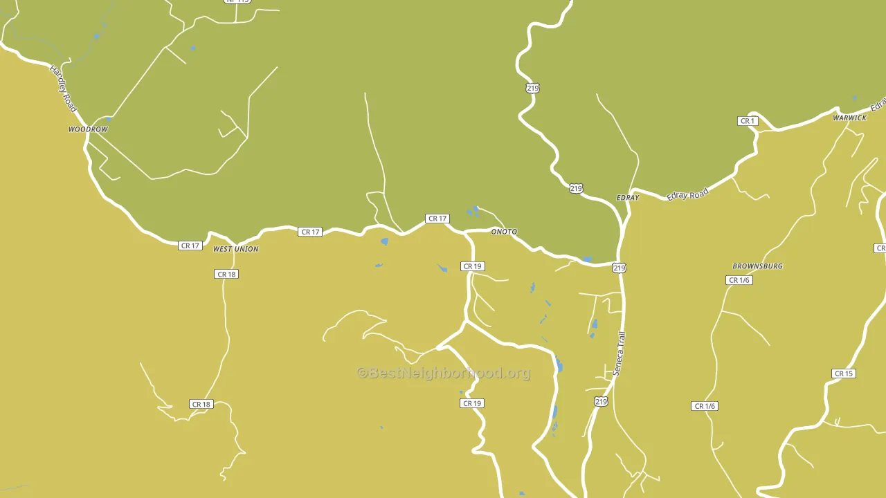 Onoto, WV block-group voter-turnout map