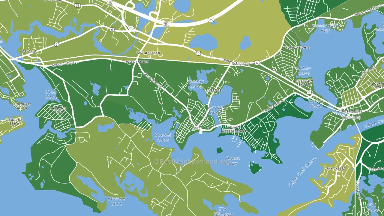 Onset, MA block-group voter-turnout map