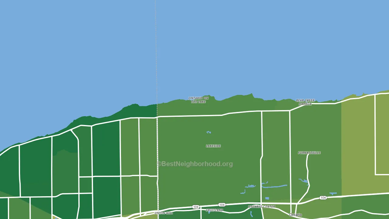 Ontario on the Lake, NY block-group voter-turnout map