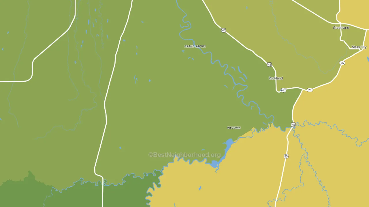 Ontonagon County, MI block-group voter-turnout map
