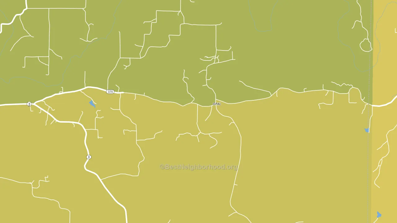 Opal, AR block-group voter-turnout map