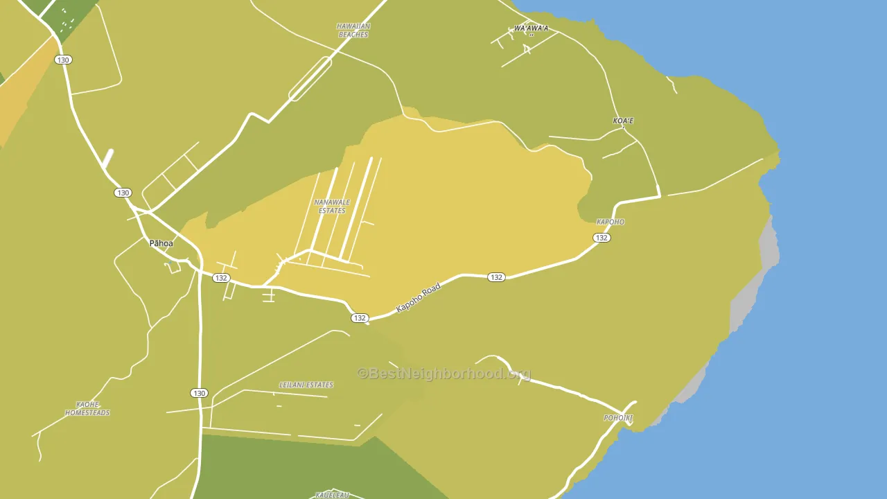 Opihikao, HI block-group voter-turnout map